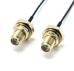 CYXTEK 50 OHM RF Coaxial SMA ST Jack Waterproof MHF1 Cable Assembly 200mm Pure Copper Gold Plated Solid Conductor 48H Salt Spray