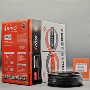 Cat5e FTP Network Cable 24AWG Oxygen-Free Copper Twisted Pair Shielded Ethernet LAN Cable for Office Industrial Use