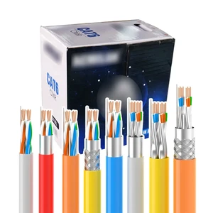 Outdoor UTP Cat5e Cable with Power Cable 2 Cores 0.75mm for CCTV Camera Siamese Use Communication Cables