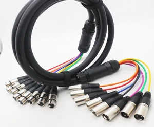 8CH Coaxial XLR Male to Female Microphone & Stage Lighting DMX Cables (PVC Jacket)