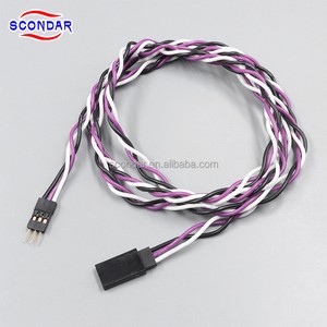 SCONDAR Custom Wire Harness 3 Pin Twisted Servo Extension Cable OEM JR Futaba Lead Wire for RC Drone Robot Cable Assembly ODM