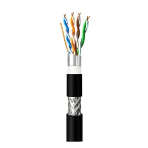 Cat5e Outdoor Armored Ethernet Cable Direct Burial Rodent Proof Single Shielded FTP Network Wire Waterproof Flame Retardant High