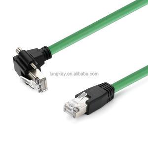 OEM Industrial Camera Gigabit RJ45 CAT6 8P8C Ethernet Cable Straight 90 Degree Right/Left Angle Braid Network Ethernet Cable