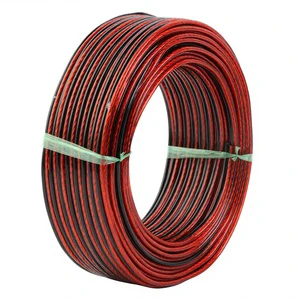 2 Core Red Black Speaker Cable Copper Clad Aluminum PVC Insulated Flexible Audio Wire for Stage Home Theater Car Audio Theater