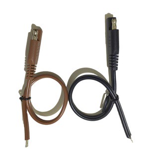 4.57 Europe 2-Pin SAE Trailer Connector Cable Assembly SPT-2-18 300V Copper Conductor PVC Insulation 500mm Length Black Made