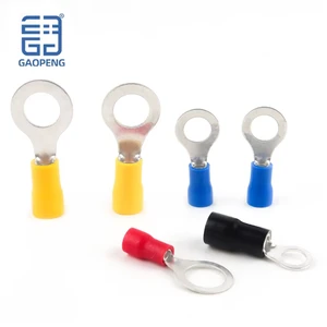 Gaopeng O Type Round Copper Nose RV Cable Connector Pre-Insulated Crimping Lug for Power Accessories Cold Crimp Technology
