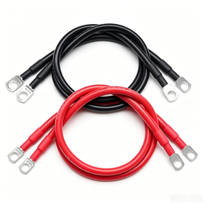 Factory Custom Solar Battery Cable, 12V-48V Copper Wire With SC Ring Terminals High Current Power Connection Cable