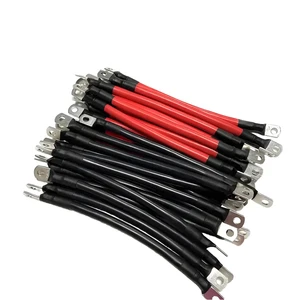 4 AWG Battery Cable 4AWG Tinned Copper Terminal Battery Inverter Cables Set for Car Solar Boat RV