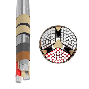 Aluminium Armoured NAKB Power Cable 3x95mm 6kV Medium Voltage Cable For Electrical Infrastructure Projects