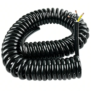 Customize Coiled Spring Cable Spiral Cable 3 Cores 4mm2 6mm2 10mm2 Electrical Extension Cable