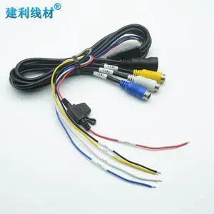 Customizable 13Pin to Multiple Vehicle Camera Signal Cable Reliable Rearview Trailer System with PVC Insulation