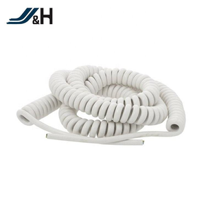 Flexible 3 Core Spiral Cord Coiled Cable Colorful PUR/PU/PVC Spiral Cable for Automatic Door