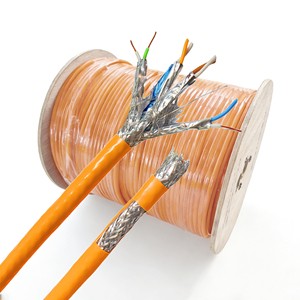 Hot Sell Cat7 SFTP Cable 100m Reel 22awg 23awg Oxygen Free Copper 600MHz 100Gbps Shielded Twisted Pair 305m Spool Future Proof