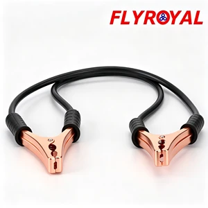 Heavy Duty 2 Gauge Copper Clamp PVC Jacket Insulated Handle Outdoor Car Truck Battery Emergency Starter Jumper Cable