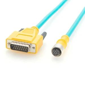 M12 to DB15 Cognex In-Sight I/O Cable Industrial PVC Insulation IP44 Rated Low Voltage