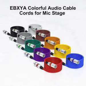Popular Pure Copper XLR Male and Female Audio Cables, Microphones, Sound Cards, Mixers, Colored XLR Balanced Cables, 22AWG.