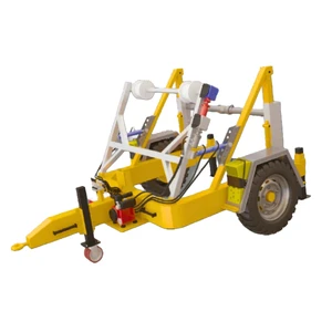 Self Loading Hydraulic Stainless Steel Cable Drum Trailer 4 TONS Winch Turkey Manufacturer CP FHCDT4 Power Construction Cable