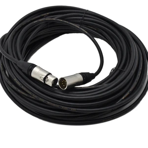 Customized 5M & 10M Waterproof Audio Cable with 5 Pin XLR Microphone Cable Double-ended Cable Male to Female Connector