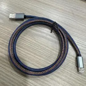 PINYI in Stock USB Cable USB-Micro Denim-textured Cable Braided Denim USB Cable for Phone Camera Speakers GPS Units