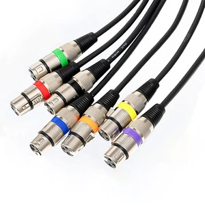 Various Colors XLR Audio Cable Male to Female Microphone Mixer DMX Speaker Cable with PVC Jacket Resolution 1080p