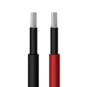 Hot Sale Red Black 4mm 6mm Solar Photovoltaic Cable XLPE Insulation IP67 0.6kV Tinned Copper Conductor for Power Station
