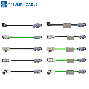 Servo Motor Cable 3m 5m 7m 10m S12 V90 S200 S210 PLC Wiring Harness M12 M23 M17 M8 System Servo Power Cable Servo Control Cable