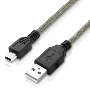 Bochara USB 2.0 Type a Male to Mini 5Pin Male Mini 5Pin USB Cable 24+28AWG Foil+Braided Shielded 1.5m 1.8m 3m 5m 10m
