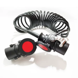 China ABS Insulated 7 Core 15 Pin Pur Power Spiral Wire Cable for Truck Trailer