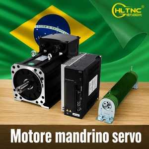 Brazil Stock 220V AC 2.2KW HLTNC Servo Spindle Motor Kit Drive Encoder Cable Resistor for CNC Router/Engraving/Sewing Machine