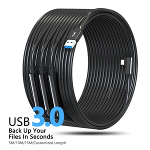 Trending 15M 10M 5M USB 3.0 Extension Cable Type C 90 Degree Data Transfer 5Gbps Camera Cables for Intelligent Photography Cable