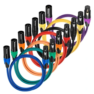 Bochara XLR Cable Male to Female 3Pin Jack OFC Copper Foil and Braided Shielded for Mic Mixer Amplifier Stage Light