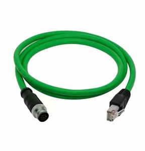 Custom M12 D Code RJ45 Industrial Ethernet Cable Profinet EtherCAT Ethernet/IP Double Ended 4 Pin D Coded Plug Socket 6A Copper