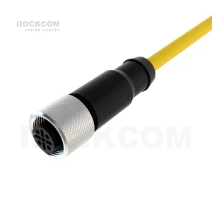 M12 A-Code 5Pin Female to Flying Leads IP67 VW-1 Industrial Camera I/O Power Cable