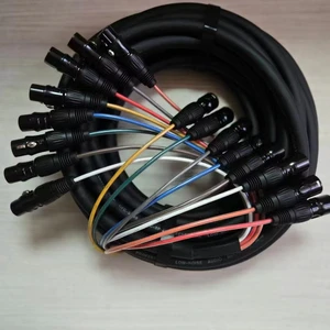 6-Channel Color-Coded XLR Snake Cable, Professional Stage Balanced Audio Line