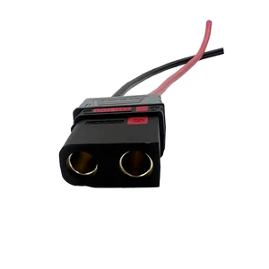 Custom QS10P High Current Spark Proof Cable Assembly Male Female Connector to O-Type Terminal High Flexible Silicone Wire