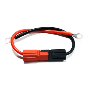 Solar Battery Connection Cable Set with Fuse & Ring Terminal - 6AWG 12V/24V DC Power Lead for Inverter Charger Off-Grid