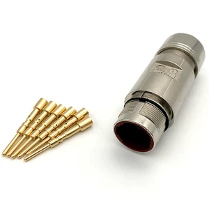 Industrial M23 6-Core Male Aviation Plug Power Connector for Servo Motors