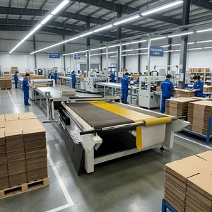 Cnc Corrugated Carton Box Cutting Machine with Auto Pick up for Foam Liners