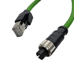 CAT6 IP67 M12 RJ45 Male 8P X Code Industrial Electronic Ethernet Cable for Machines Oxygen-Free Copper Conductor Double Shielded