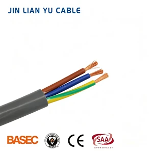 Waterproof RVV Model IE4 Insulated Rubber Sheathed Stranded Coil Cable Copper 24 AWG 450V/750V For Submersible Motors Deep Wells