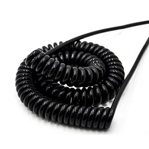 Microphone Cable Flexible 6mm 4 Core Spring Wire Electric Wire 12 Copper Spiral Coiled Cable Power Wire Cable