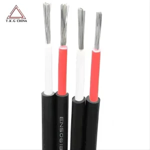 TUV IP68 Waterproof 2*2.5mm2 4.0mm2 6.0mm2 Twinned Core DC PVC High Performance Solar Electrical Cable and Wires