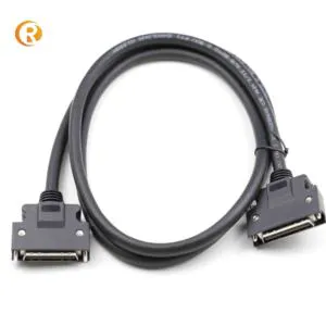 SCSI 50P Receptacles 2M 10350 Solder Type SCSI Cable Servo Connector Black Cable