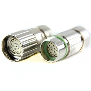Servo Motor Encoder Connector Plug Male M23 Encoder Connector 6 8 12 17 19 Pin Cores Power Plug