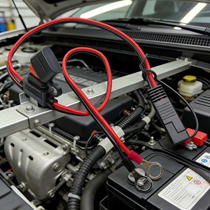 SAE Motorcycle Battery Charging Cable Harness 14AWG Copper PVC Insulation O-Ring Terminal 600MM 12V Car Power Station Marine Use
