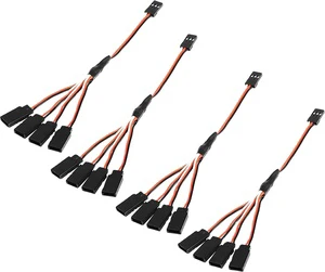 JR Y Connector Servo Extension Cable 3 Pin JR Plug Splitters 1 Male 4 Female High Quality PVC Copper Electronic RC Models