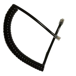 22 Awg Pe22 Type Telephone Cable Rj11 6p4c 4p4c Spring Coiled Spiral Telephone Handset Cable Wire Rj11 Telephone Patch Cord