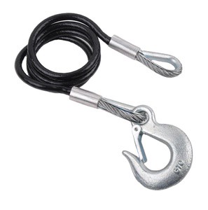 Professional Manufacture of U - Joint Black Vinyl Coated Trailer Safety Cables