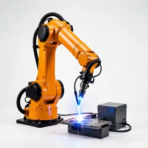 6 Axis Industrial Arc Welding Robot Arm PLC Gearbox Motor MIG MAG TIG 0.05mm OEM ODM High Precision Automatic Welding