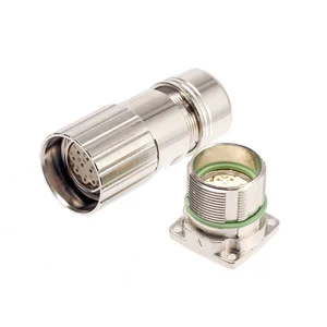 M23 signal straight male metal plug servo metor encoder crimp M23 connector